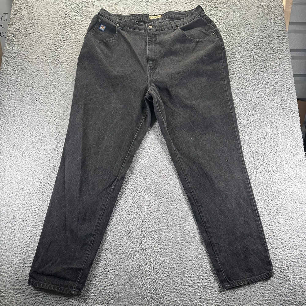 JMS Jeans Mens 40x33 Black Cotton Denim Straight Leg Utility Workwear Stretch